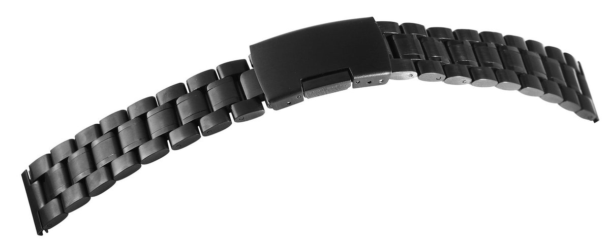 Engelhardt Engelhardt heren vervangende horlogeband Edelstahl, zwart, maat 18 - 26 mm, duurzaam