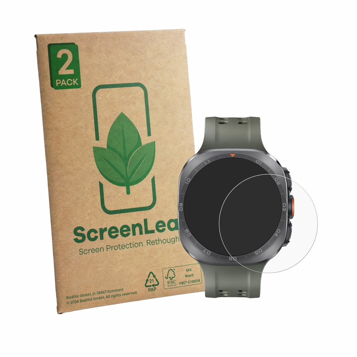 2 Stuks Screenprotector voor Samsung Galaxy Watch Ultra 2 (47 mm) - Hoogwaardige Beschermfolie transparant