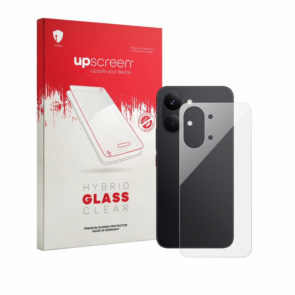 upscreen - Screenprotector voor Xiaomi Poco X8 Pro Max (Achterkant) - Folie Beschermfolie Beschermglas transparant