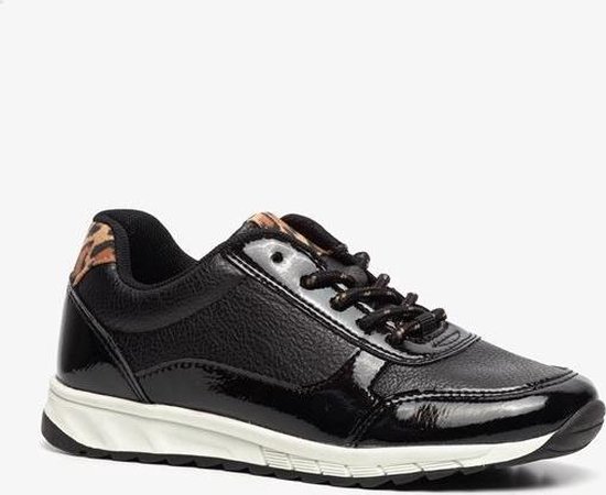 Blue Box meisjes leopard sneakers - Zwart - Maat 32 | bol.com