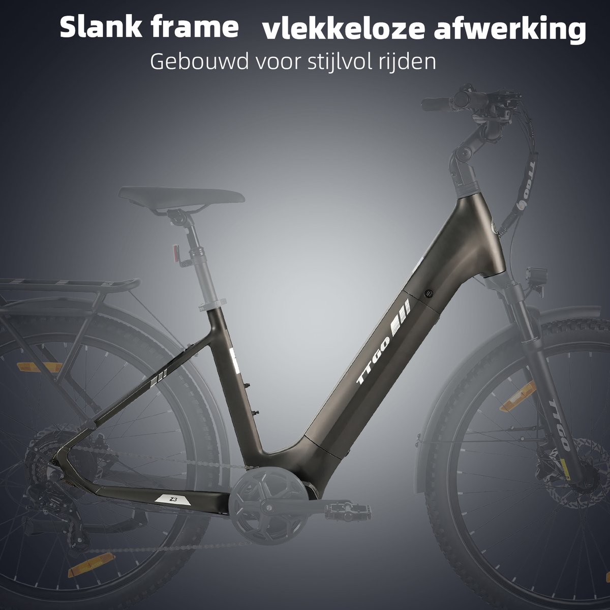Sencycle Europe Sp. z o.o. TTGO Z3 Elektrische Fiets - 48V15Ah Accu - 27.5 Inch Banden - Max Snelheid 25km/u - Max Bereik 110-120km thumbnail 5