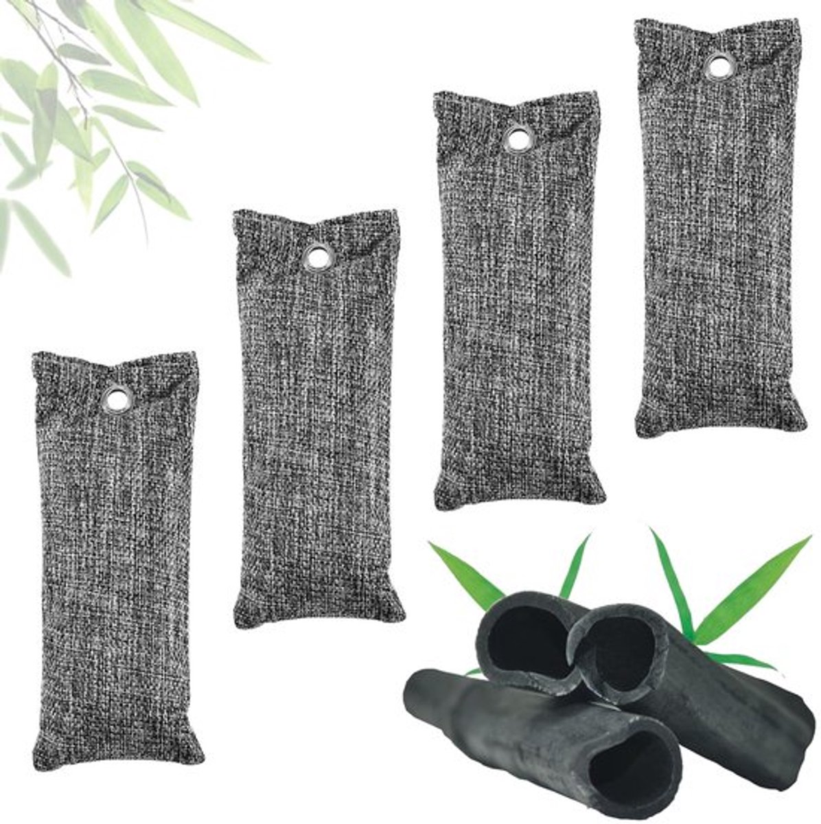 Schoenenkussens 4 stuks - Actieve Kool Geurverwijderaar - Schoendeodorantzak - Voetgeur Verwijderaar - Antigeur Sokken - 100 g per stuk