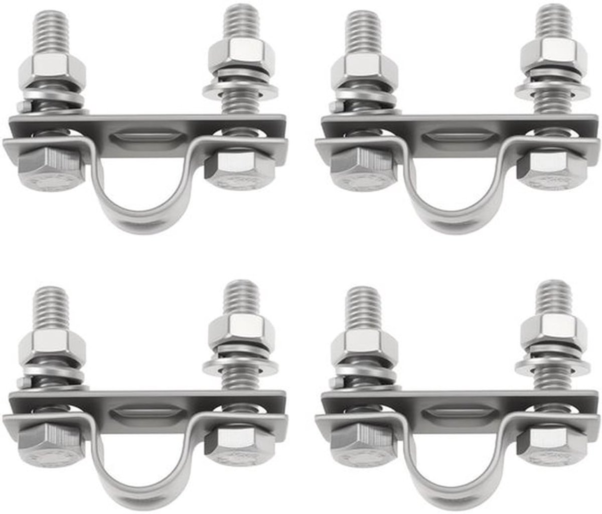Gaskabel Buisklem Marine-Grade - 304 Roestvrij Staal - 25 mm Schroefafstand - Zadelklemmen - Sluitringen - Sterke Grip - Klemmen