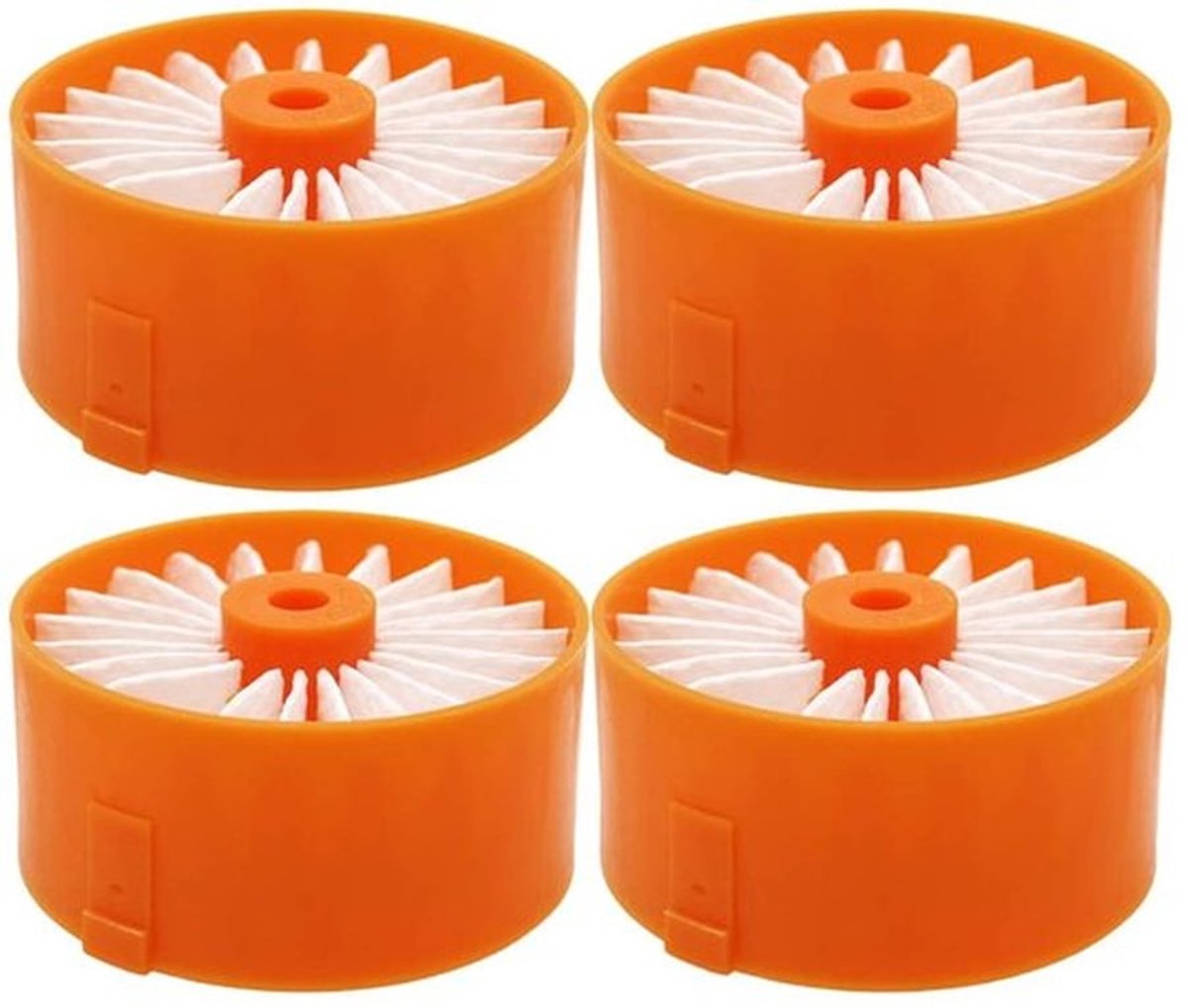 Stofzuigerfilter Hoogwaardig Materiaal - Stofzuigeraccessoires - V-vormig Borstelpatroon - Compatibel met SCHWARZ+DECKER BSV2020 - 4 Stuks - Duurzaam Gebruik