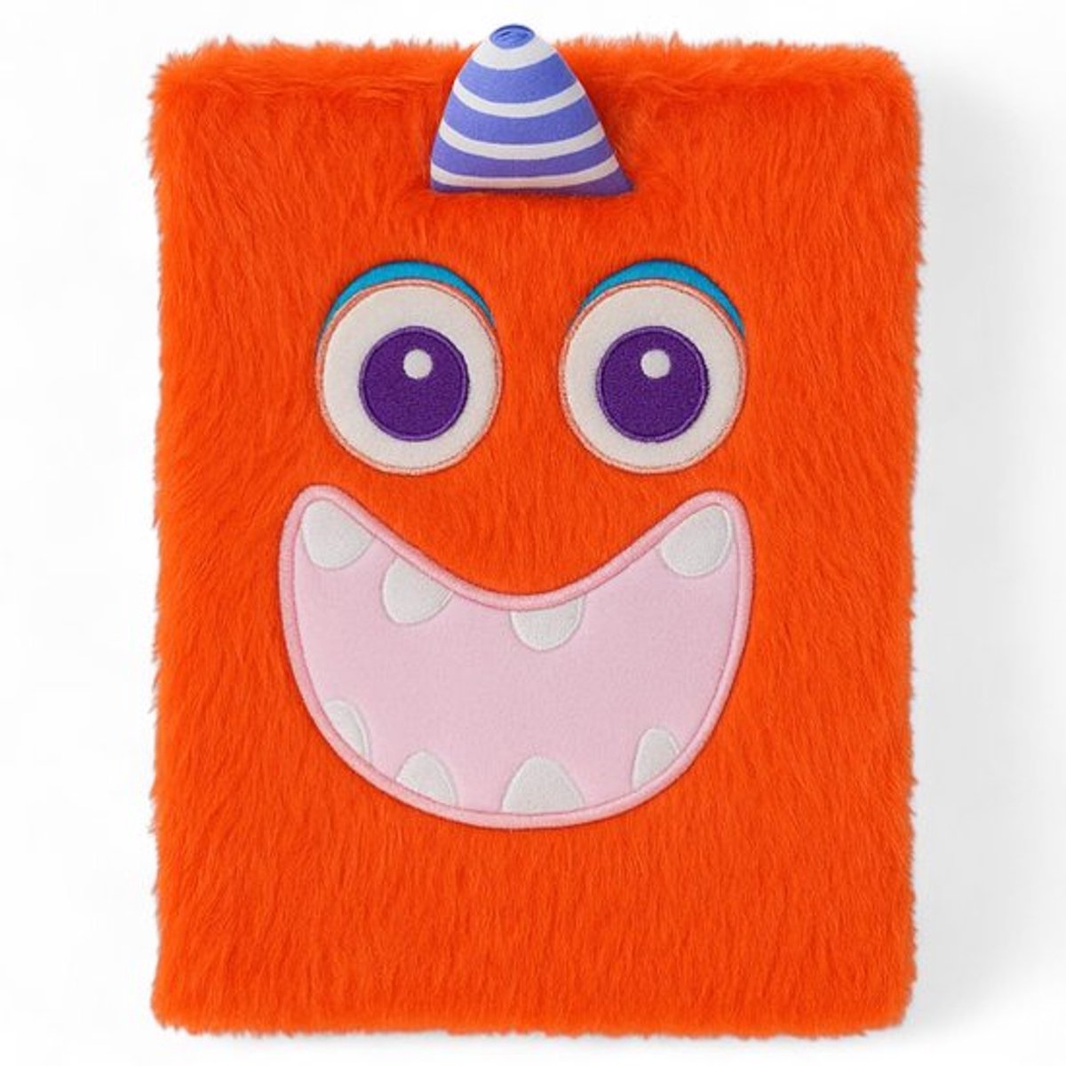 Notitieboek Pluche Hoes - 80 Gelinieerde Pagina's - 22 x 15 cm - Voor Kinderen - School/Reizen - Uniek Monsterdesign - Schrijfboek