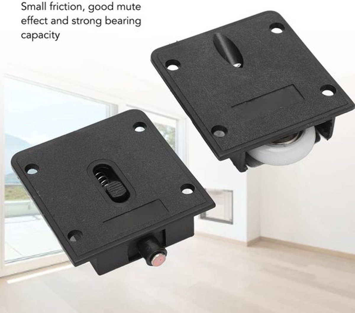 Schuifdeurwiel 25mm - Roestvrij Staal/Kunststof - 4 Sets - Duurzaam - Stevig Ontwerp - Soepel Glijden - Deurroller