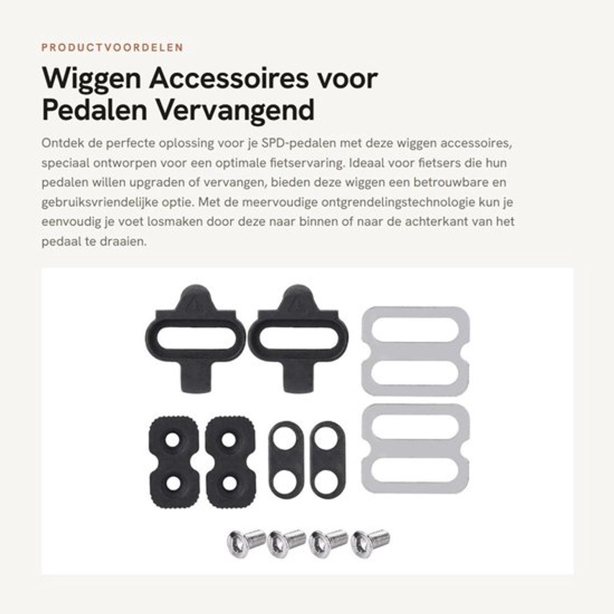 Wiggen Vervangingsaccessoires voor SPD Pedalen - Meervoudig Ontgrendeld - Fietspedalen - Fietsschoenen - Snelle Ontgrendelingsfunctie - Metaalkleur - Fietspedaal