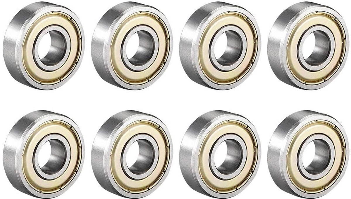 SnelShoppen - 8 Stuks 608ZZ Kogellagers - Micro Groef Kogellagers van Hoogwaardige Staal voor Wielen, Skateboards, Longboards en Meer