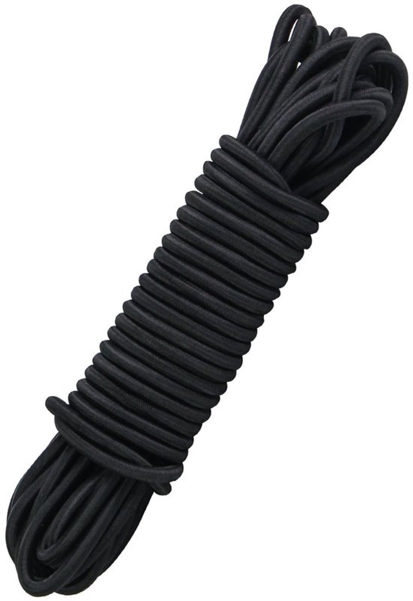 Rubberen Touw 6 mm - 12 m - Weerbestendig - Bungee Koord - Elastisch Koord - Duurzaam - Perfect voor Kamperen - Bungeekoord