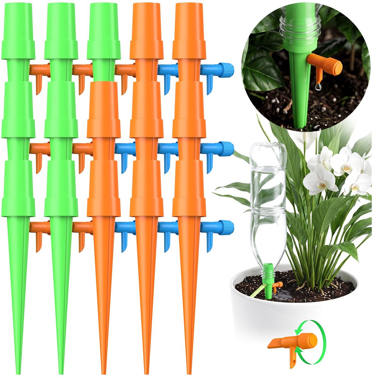 SnelShoppen - Automatische Bewatering Set 15-delig voor Binnen en Buiten - 20,5 mm - 28 mm - Ideaal voor Tuin, Balkon en Kamerplanten - Tijd- en Vakan
