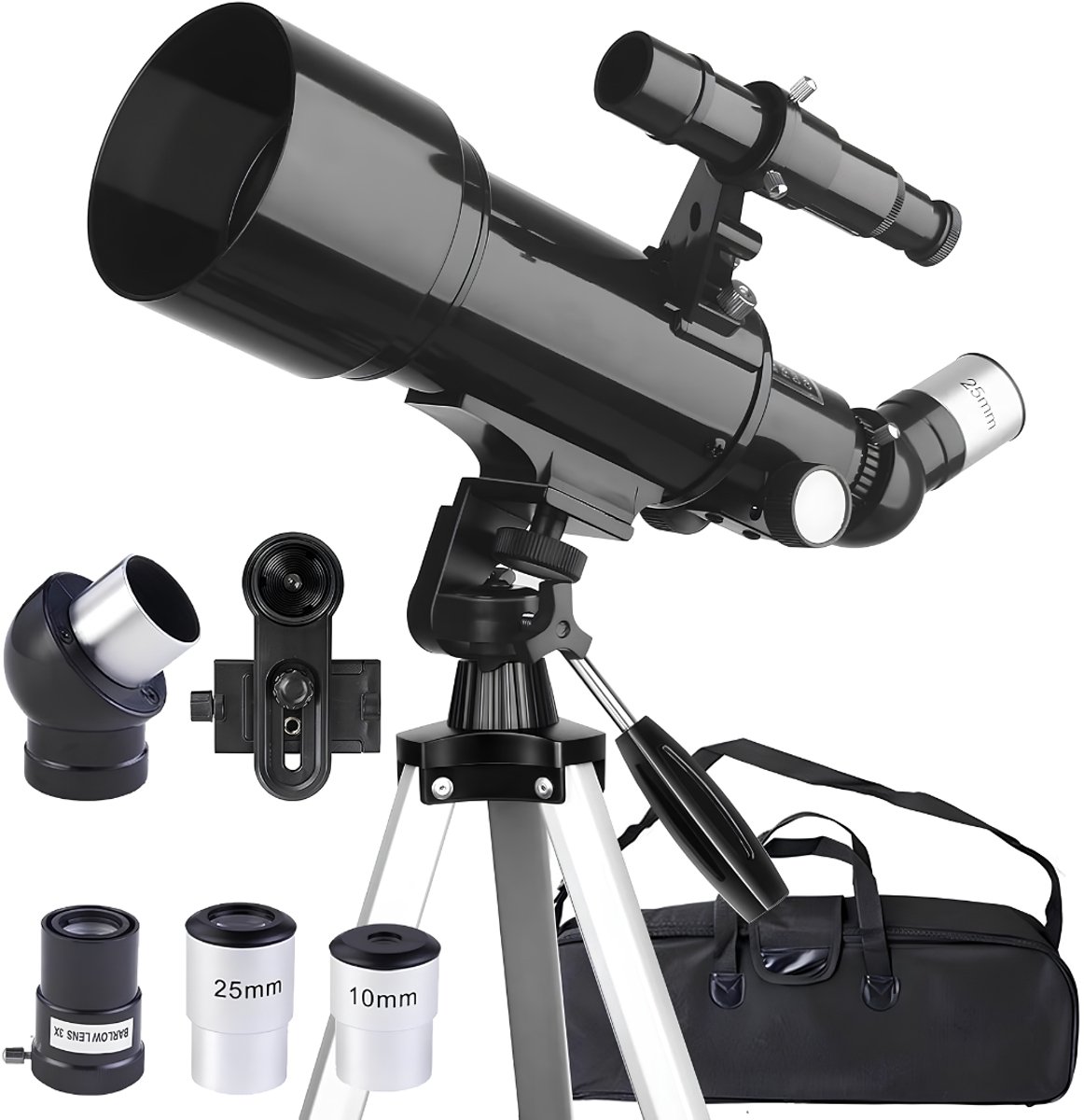 SP® Sterrenkijker - Astronomietelescoop - Refractor Telescoop - Zwart - 60cm x 24cm x 13cm