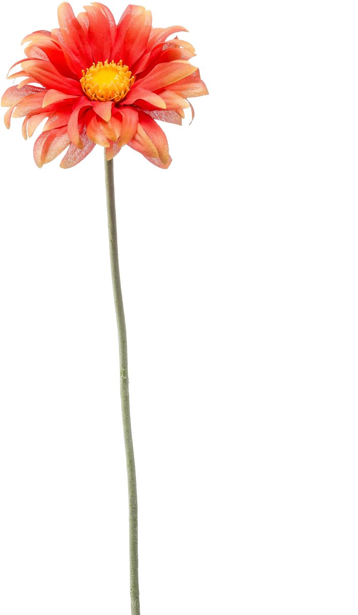 Emerald Kunstbloem Gerbera mini 50cm oranje - Kunstplant voor binnen