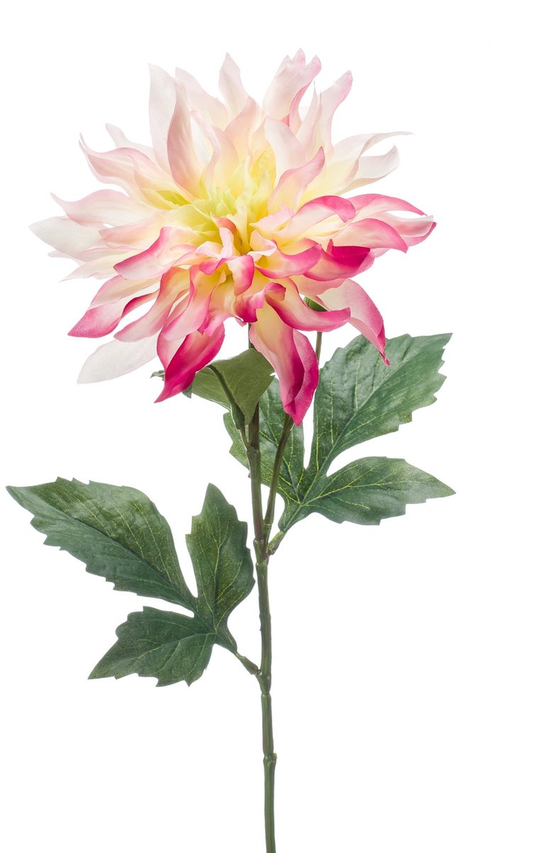 Emerald Kunstbloem Dahlia roze 60cm - Kunstplant voor binnen