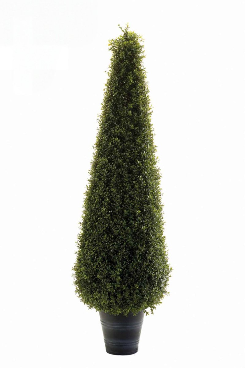 Emerald Kunstplant Buxus piramide UV 40x135cm - Kunstplant voor binnen Groen