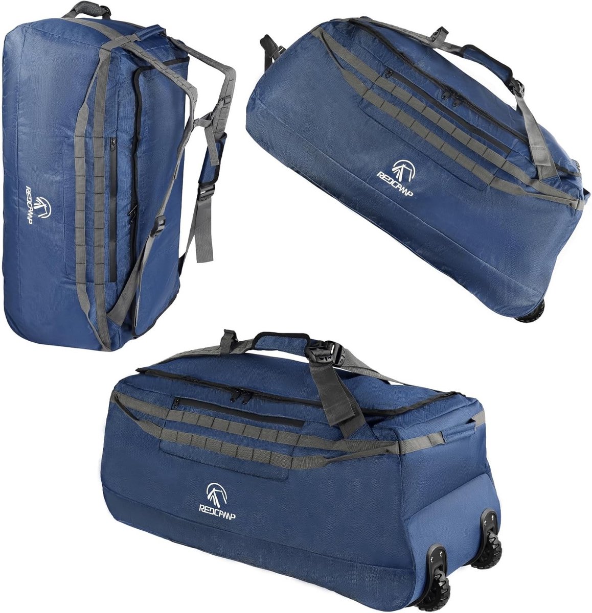 Vouwbare duffelbag met wielen, waterdichte grote reistas, ideale bagage voor reizen en avonturen