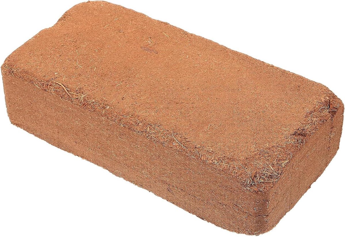 Kokosvezel Grondblok - Planten aarde - Zaaien Verplanten - Hoge Waterretentie - 21 x 11.5 x 5 cm - Bruin