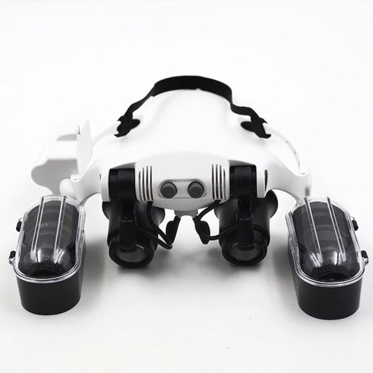 Hoofdband Vergrootglas - Vergrootglas met LED Licht - Wit - 10X 15X 20X 25X - Geschikt voor Sieraden Identificatie - Loep voor Elektronic...