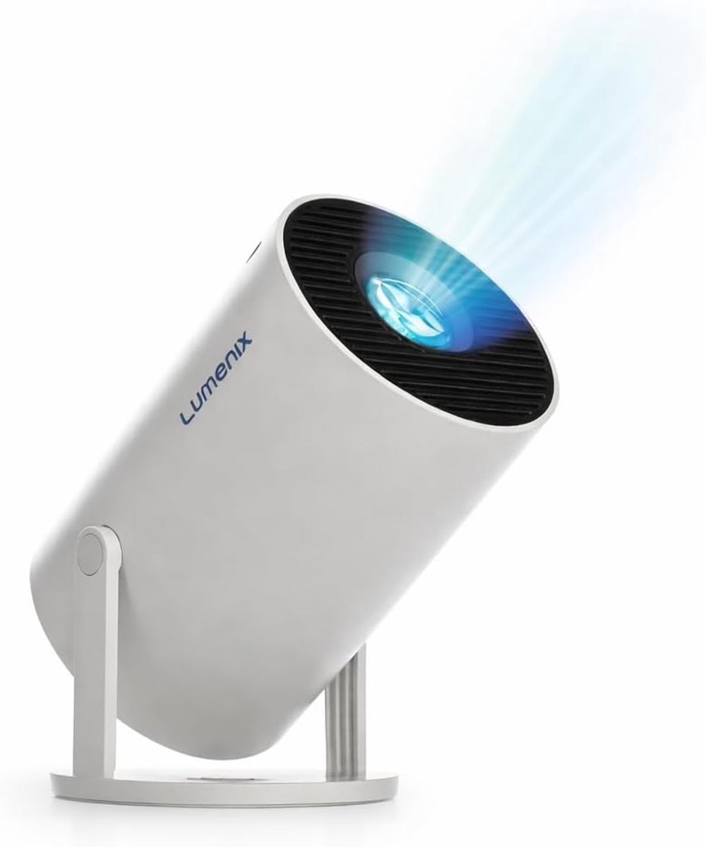 SnelShoppen - Mini Projector - Smart TV & 4K Ondersteuning - Draadloze WiFi 6 & Bluetooth 5.0 - Voor iOS en Android - Ideaal voor Thuisbioscoop, Feest