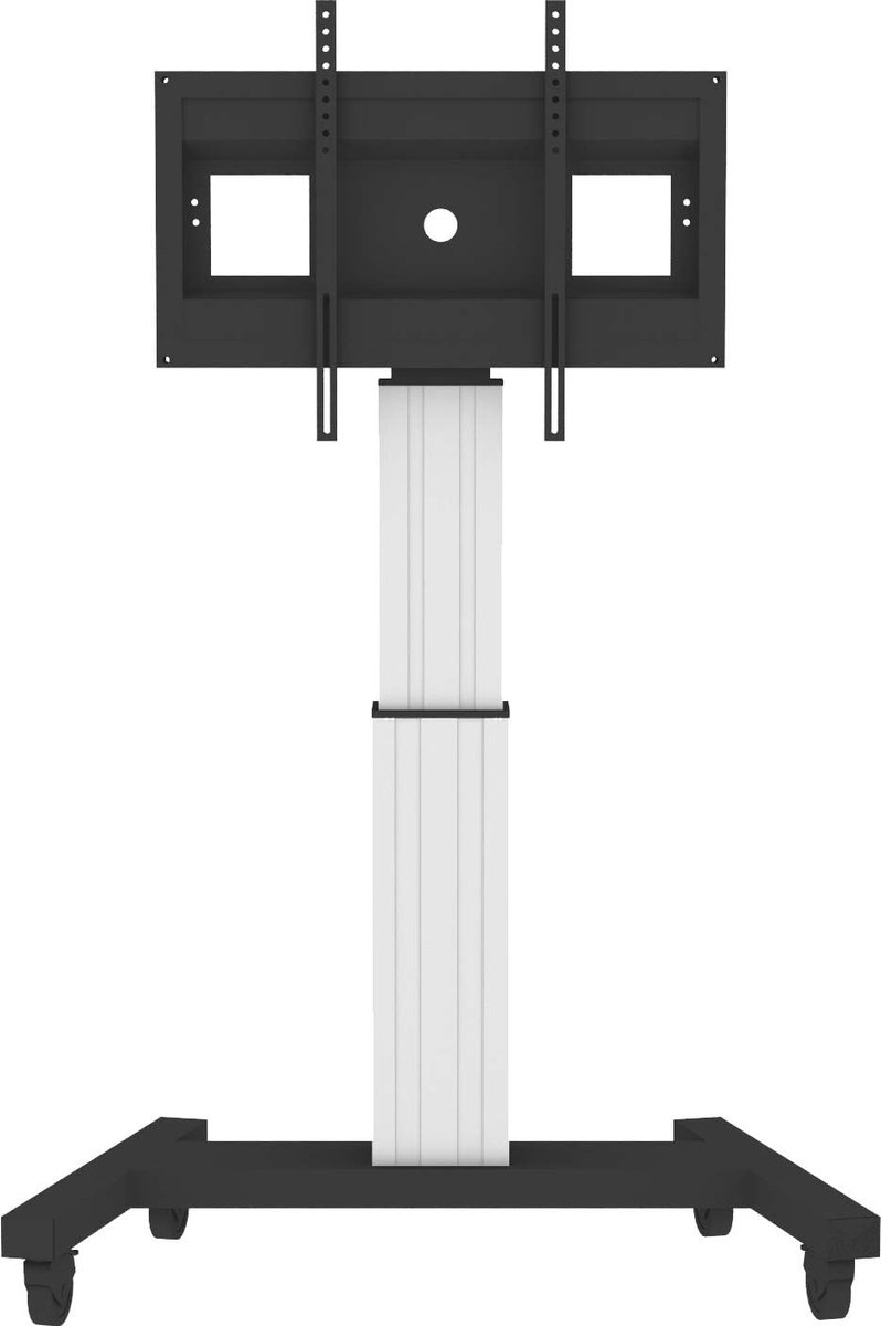 Thijox - Verrijdbare Vloerstandaard voor Flatscreen TV's tot 100 inch - Hoogte Verstelbaar - Mobiele TV Meubel - Zilver - Geschikt voor VESA 200x200 t