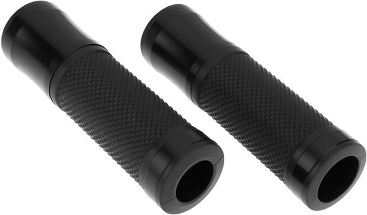 Universele Motorfiets Stuur Grips - Accessoire - Zwart - Aluminium & Rubber - Comfortabel - Geschikt voor diverse modellen - Zwart 2 Stuks 22mm 25mm Motorfiets Stuur Grips Aluminium & Rubber Compatibel met diverse merken.