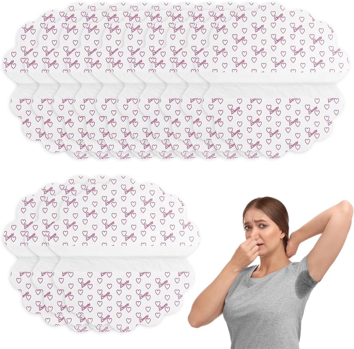30 stuks zelfklevende okselpads, ademend en absorberend tegen zweet en vlekken voor dames en heren