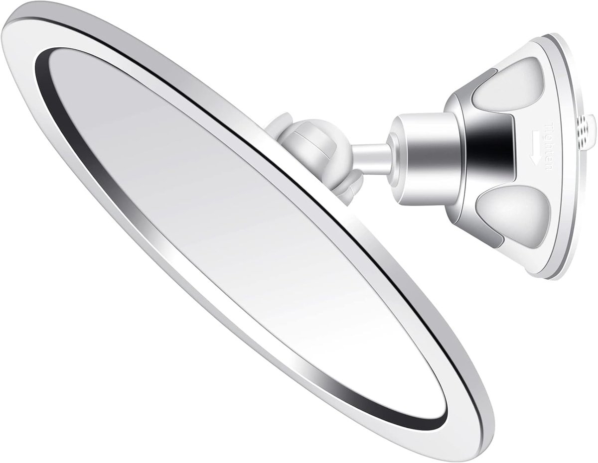 Thijox - Fogless Scheerspiegel 360 Graden Douchespiegel met Sterke Zuignap - Condensvrije Cosmetische Spiegel voor Badkamer en Make-up