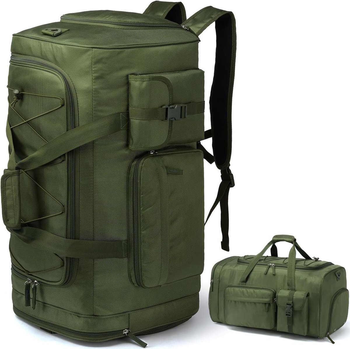Thijox - Extra grote sporttas rugzak met schoenen compartiment, 70L zware sport plunjezak voor mannen en vrouwen, multifunctionele gym tas voor fitnes