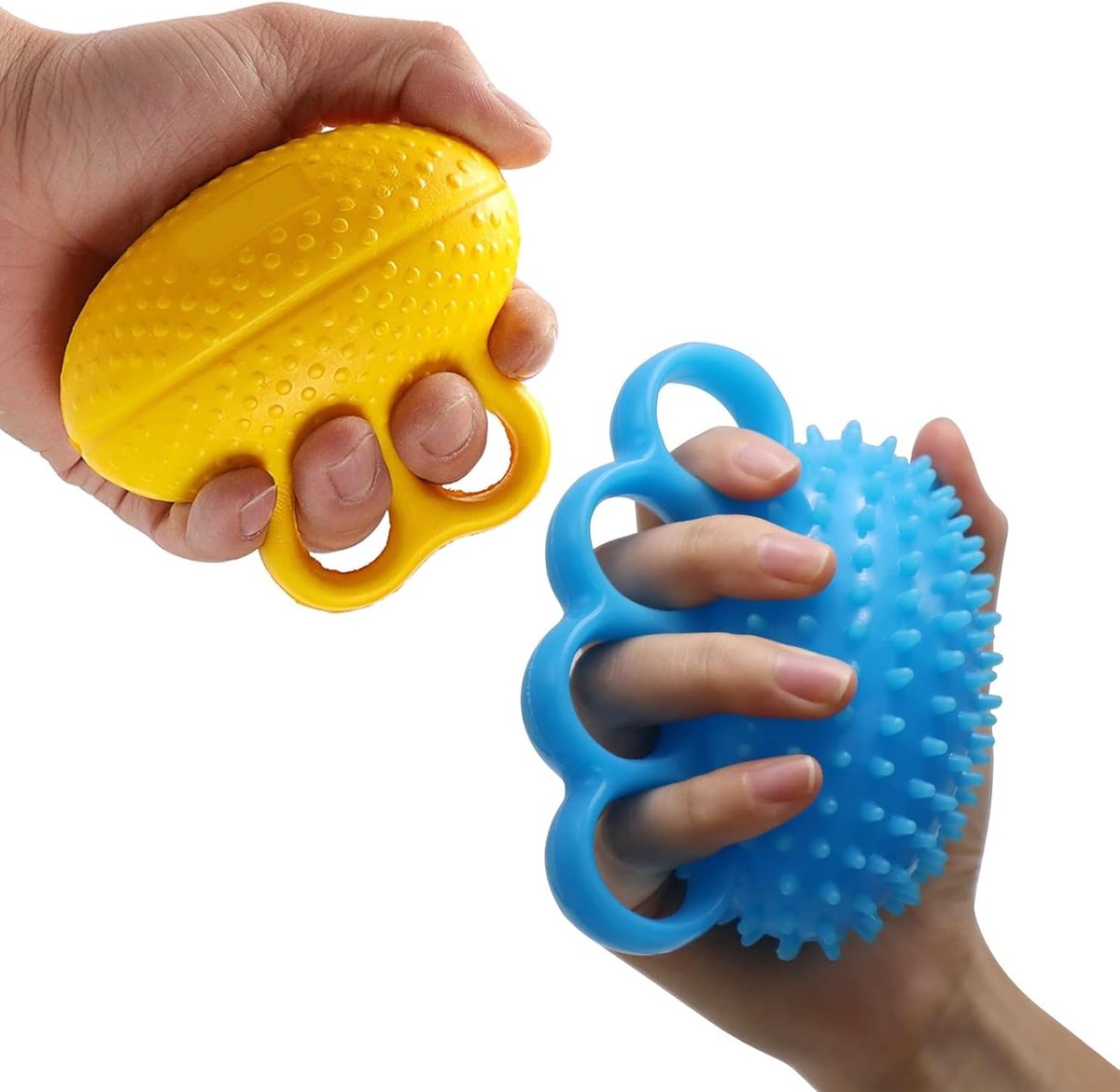 Thijox - 2 Stuks Stressbal voor Handtherapie, Handtrainer, Vingertrainer, Massagebal, Antistressbal, Kneedbal voor Stressverlichting, Geschikt voor Ar