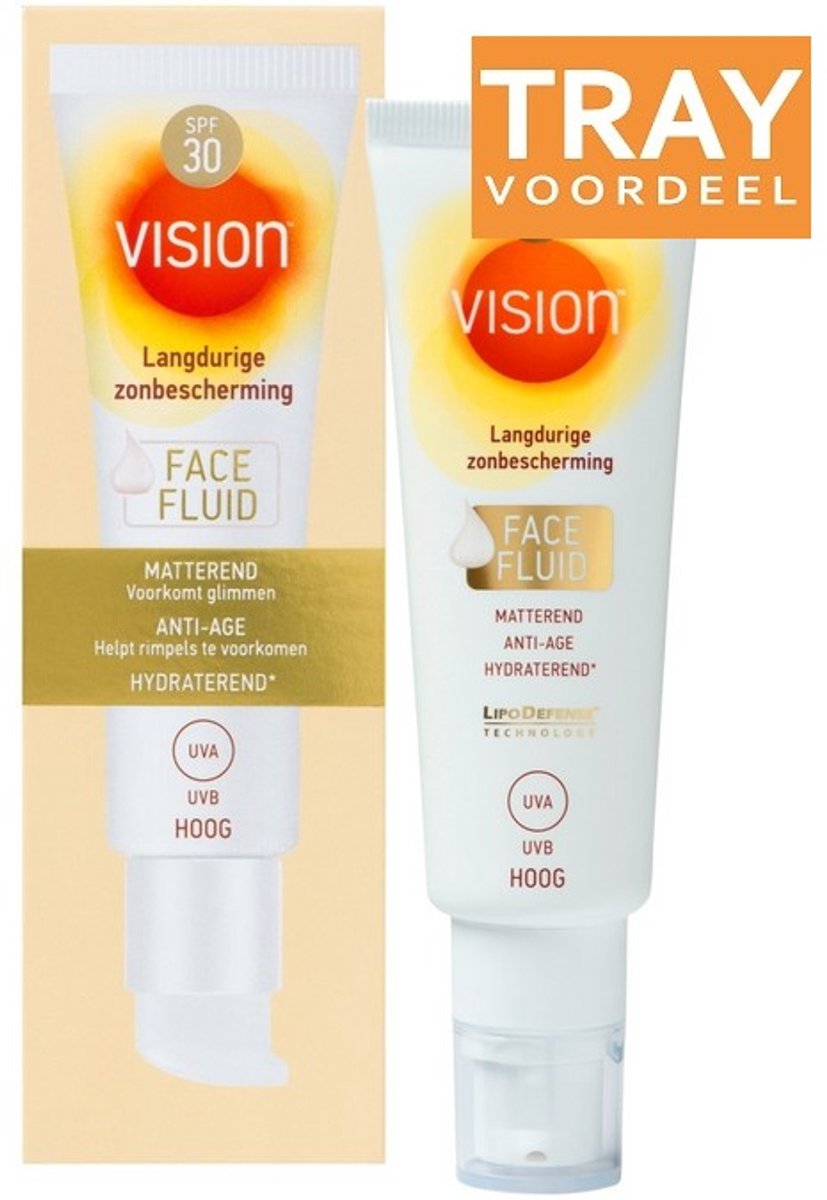 VISION FACE FLUID SPF 30 ZONNEBRAND 24 X 50 ML