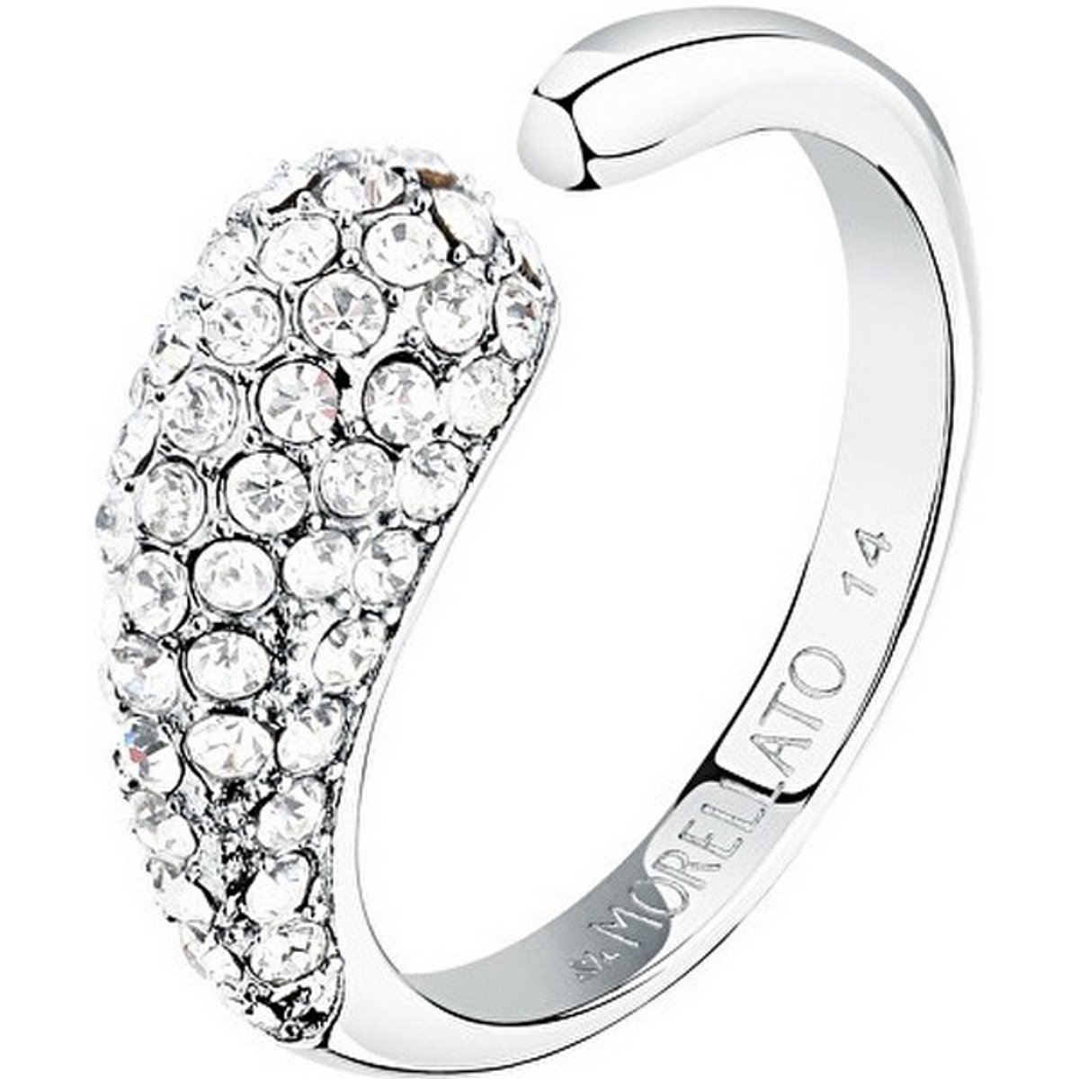 MORELLATO DESIGN SAYP1401 - 52 MM - STAINLESS STEEL RING MET KRISTALLEN 1 STUK