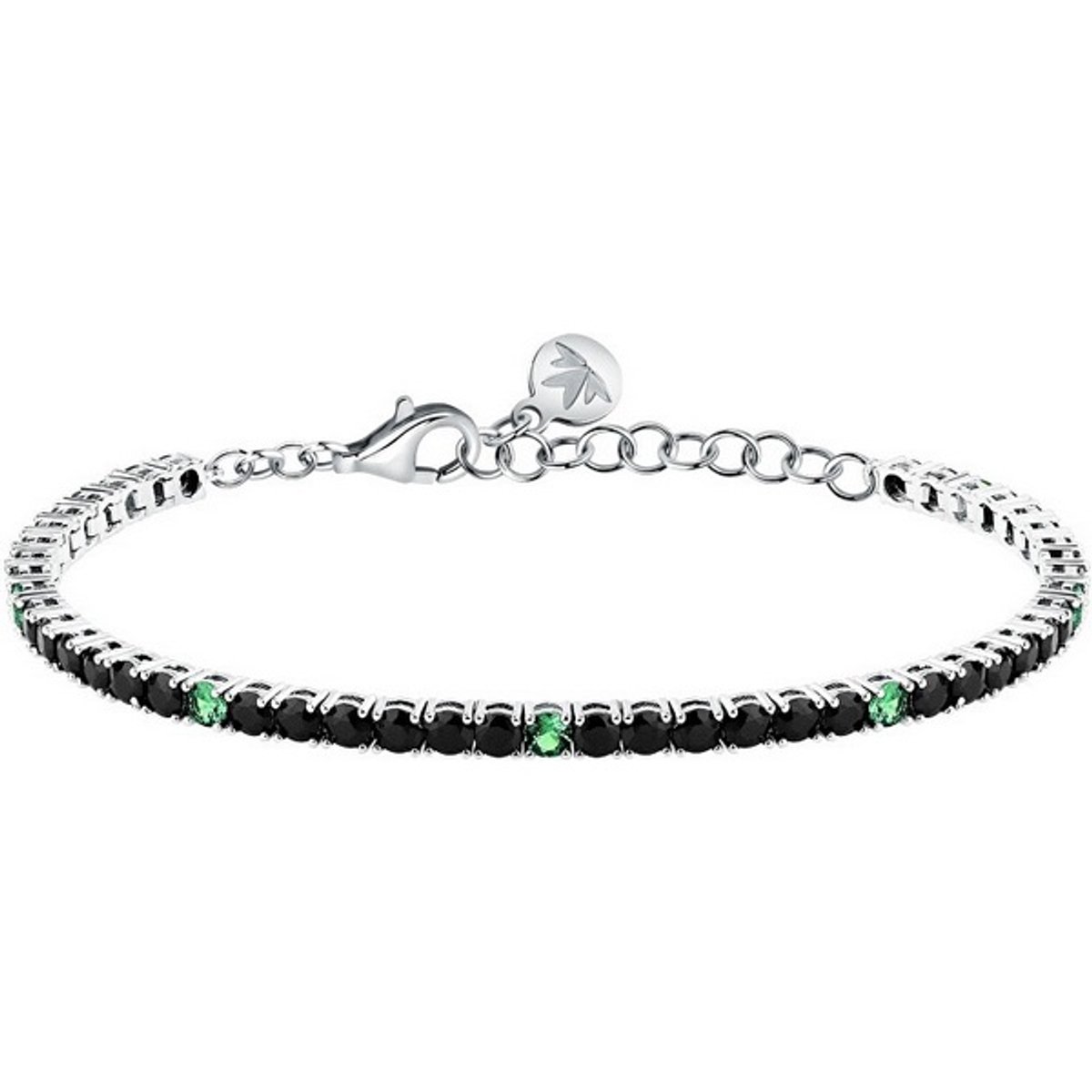 MORELLATO TESORI SAIW260 ZILVEREN ARMBAND MET ZWARTE/GROENE ZIRKONIA'S 1 STUK