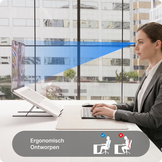 Voomy pour ordinateur portable Voomy Office - Ergonomique - Pliable - Zwart