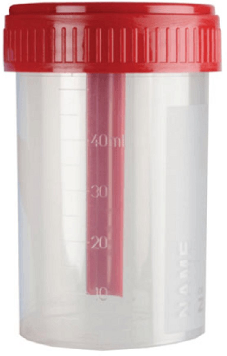 Faeces container 60 ml - steriel verpakt 100 stuks