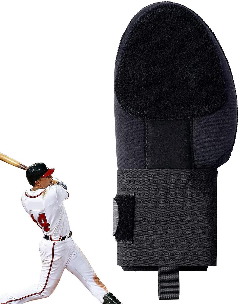 Glijhandschoenen Honkbal - Softbal beschermer - Sportieve prestaties - Verstelbare compressieband - 27x13cm - Zwart