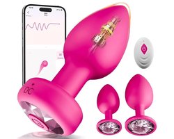 Luxe Vibrerende Buttplug Set – App Bestuurbaar – Anaal Plug