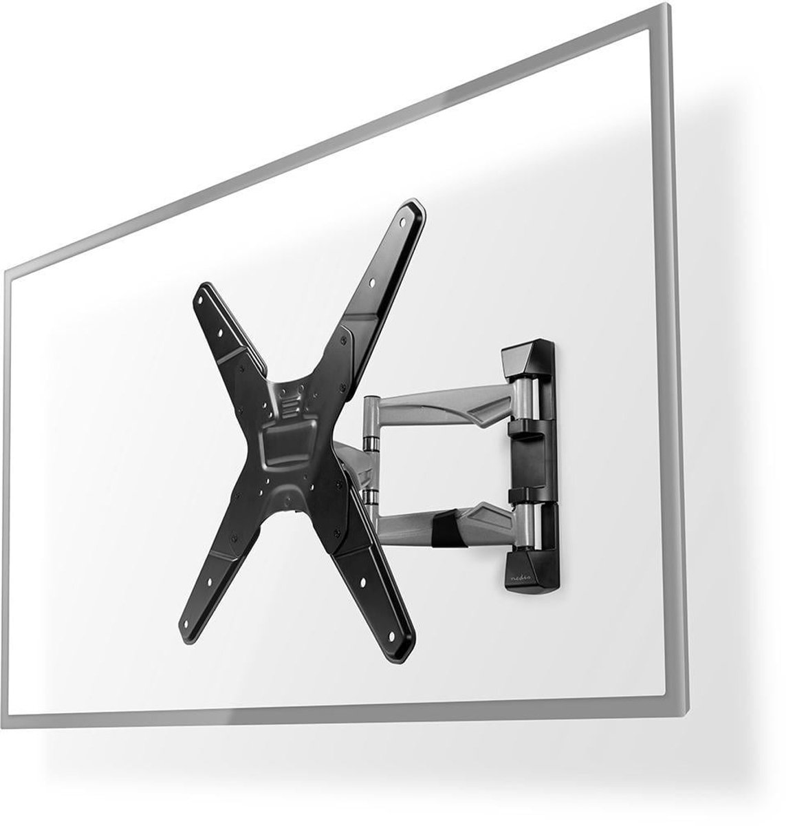 Nedis Draai- en Kantelbare TV-Muurbeugel | 23-55 " | Maximaal schermgewicht: 30 kg | Kantelbaar | Draaibaar | Minimale muurafstand: 48 mm | Maximale muurafstand: 410 mm | 3 Draaipunt(en) | Staal | Zwart