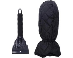 IJskrabber met handschoen - Sneeuwschraper auto - Autoruiten schoonmaken - Waterdicht en krasvrij - 31.5 x 19 cm - Zwart