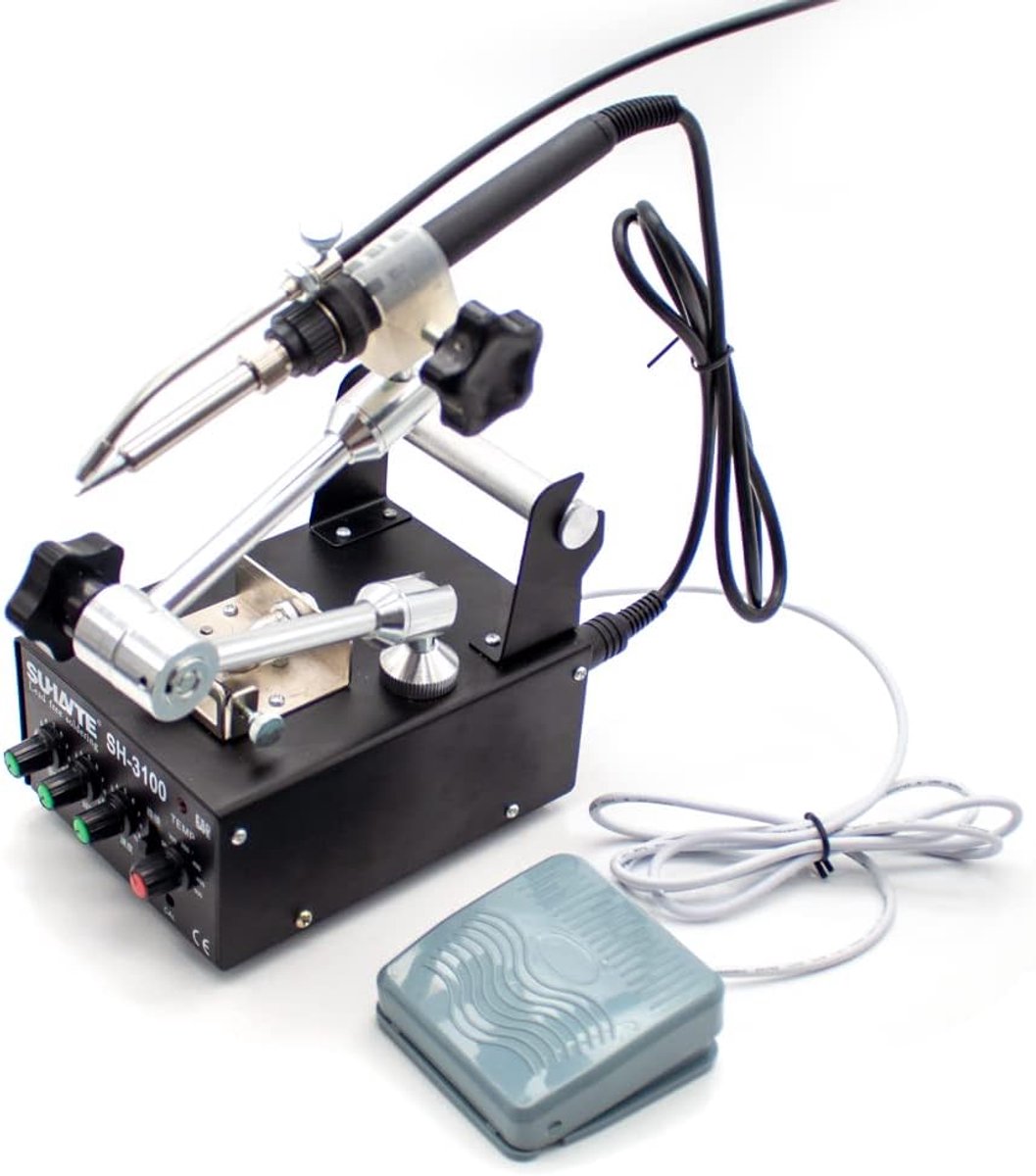 Automatische Soldeer Machine - Soldeerapparaat Soldeerstation - Precisie Soldeerwerk - Constante Temperatuur - 80 Watt - Grijs