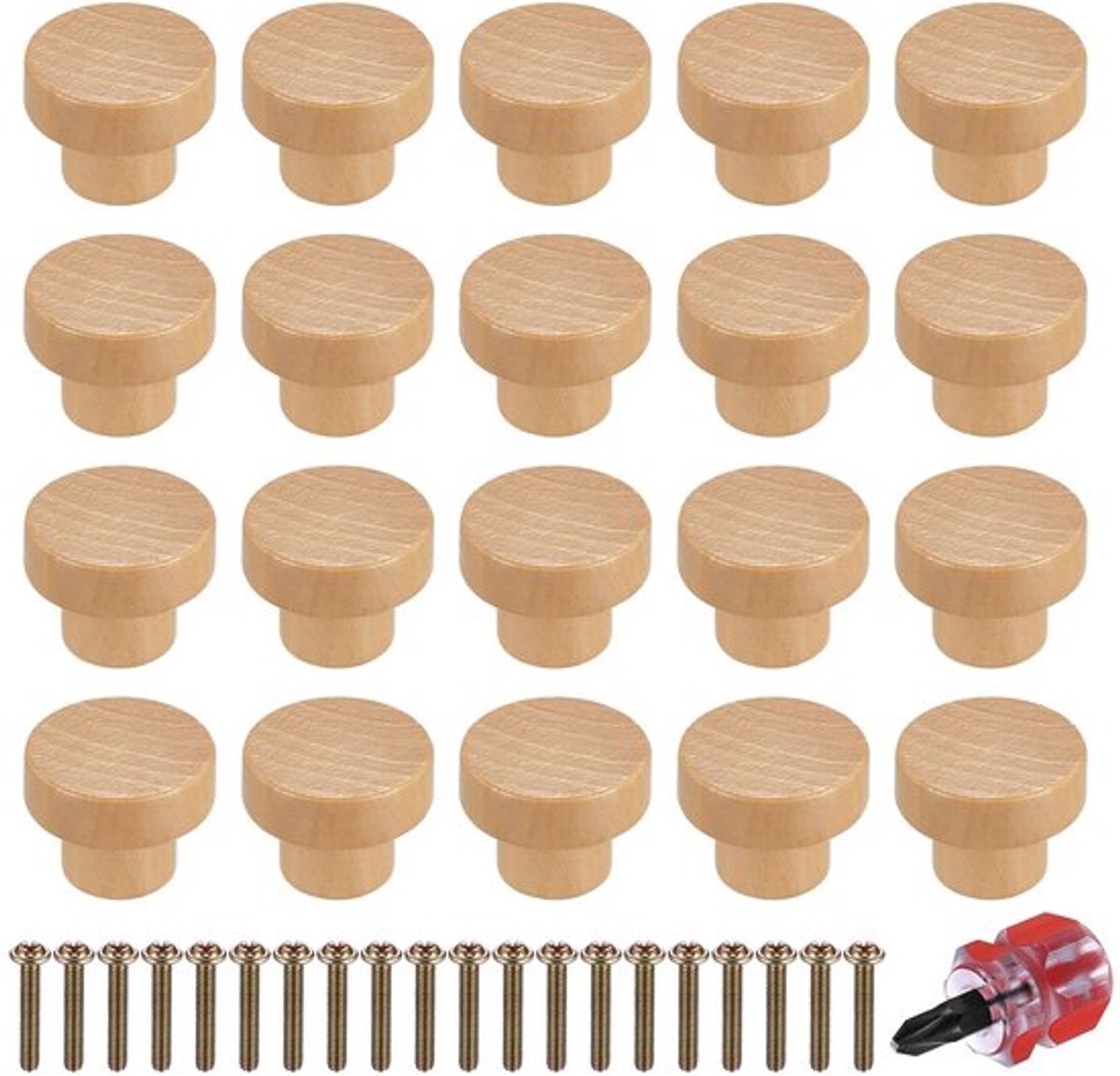 MTTProducts - Houten Meubelknoppen - Kastknoppen - Duurzaam en Modern - Natuurlijk