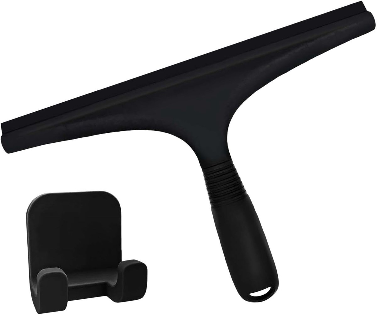 Raamtrekker - Douchewisser - Gladde Oppervlakken Reinigen - Met Handige Haak - 255 x 17 cm - Zwart