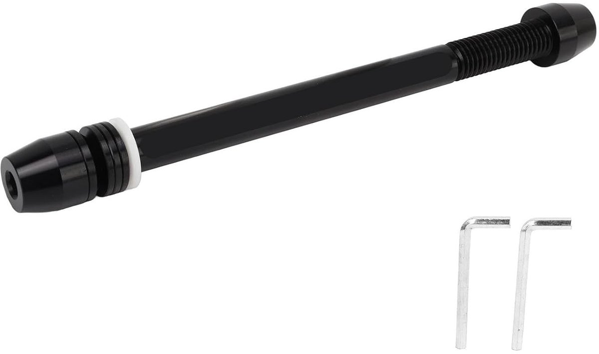 Fietstrainer As - Steekas Adapter - Indoor Fietsen - Verstelbare Lengte - 142-148 mm - Zilver