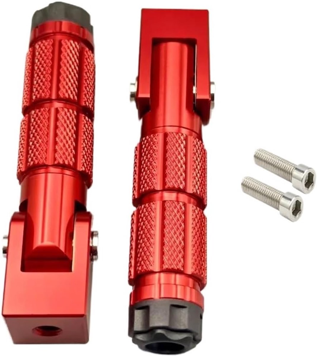 Voetsteunen Motorfiets - Voetsteunen Fiets - Veilig Rijden - Antislip Structuur - 8mm Universeel - Zwart