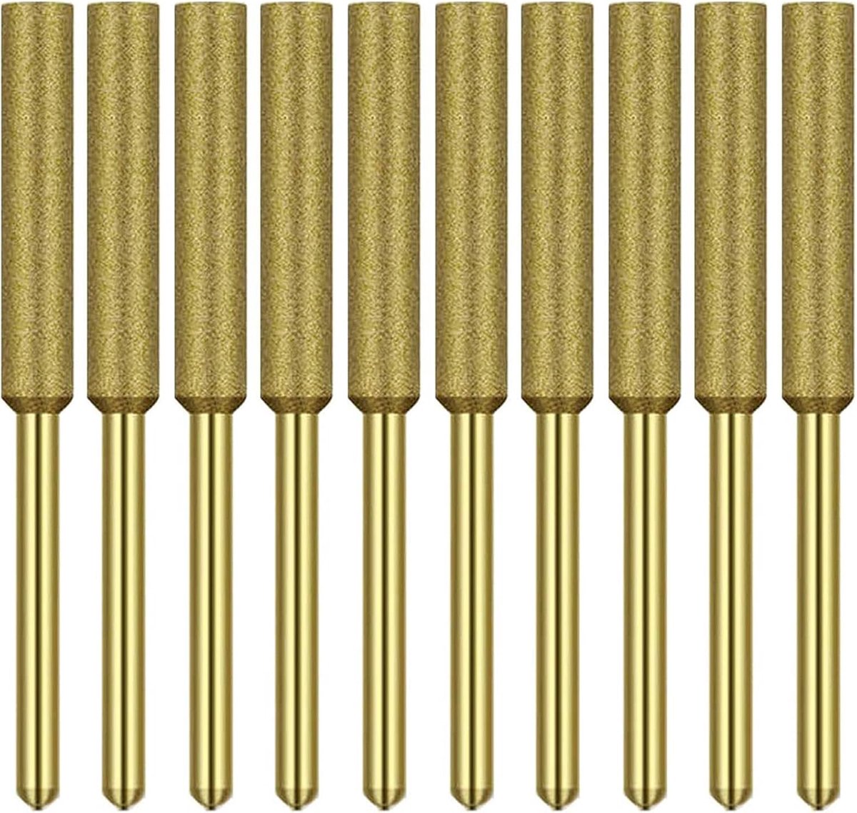 Kettingzaag Slijper - Slijpsteen Set - Zaagblad Onderhoud - Titanium Vergulde - 4 mm - Grijs