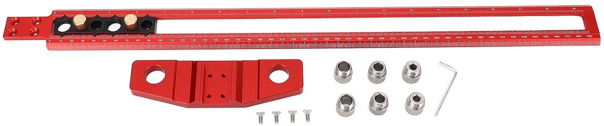Houtbewerking T-liniaal - Boorgereedschap Markering - Nauwkeurig Markeren - Met Inch Schaal - 50 cm - Aluminium