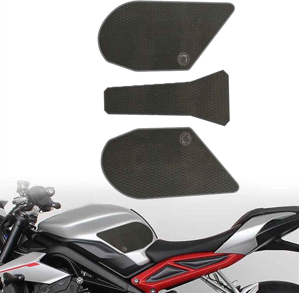 Motor Tank Pads - Brandstof Tank Stickers - Motor Bescherming - Anti-kras Grip - 3mm Dik - Zwart