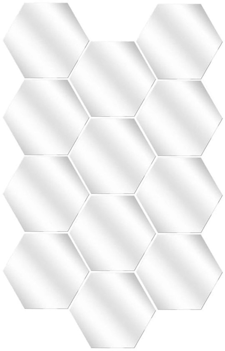 VT Goods - Decoratieve acryl spiegels met zeshoekige muurstickers