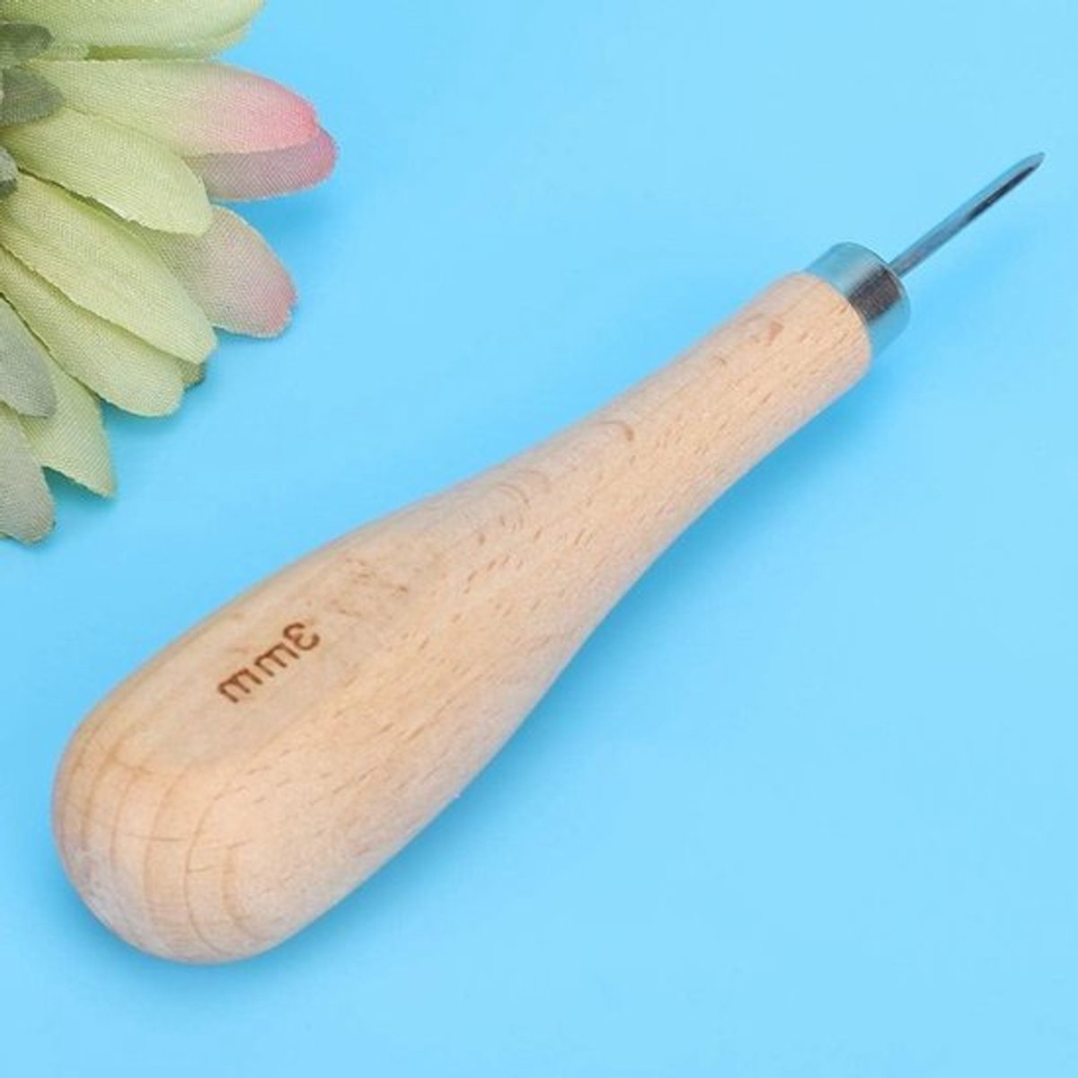 Houten Handgreep Puntige Hamer - Beuken Hout Scratch Awl - Gourd Vorm Leer
