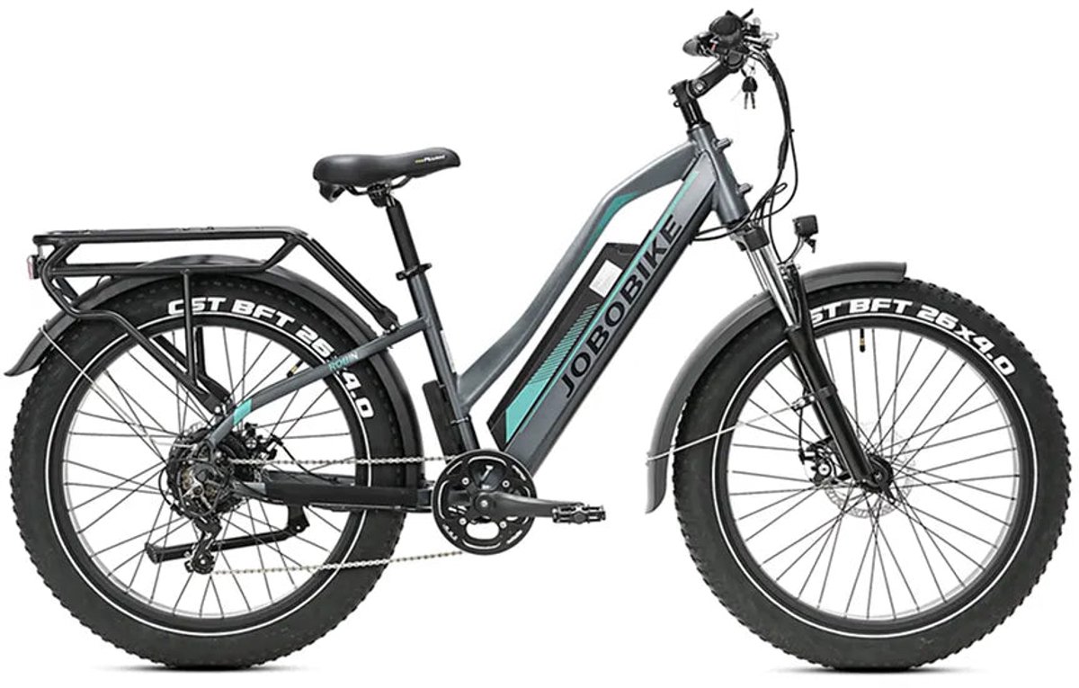 JOBOBIKE Robin ST - Elektrische Fatbike - Grijs-Groen