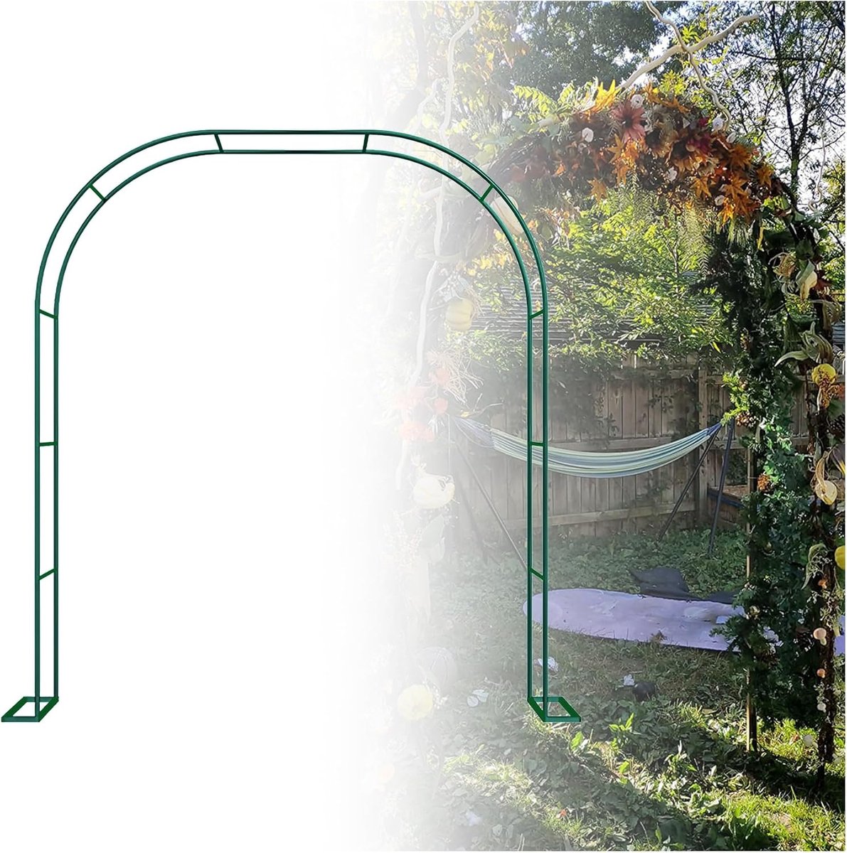 Bruiloft Rozenboog - Decoratie boog - Tuin decoreren - Verstelbare grootte - 35 m x 22 m - Groen