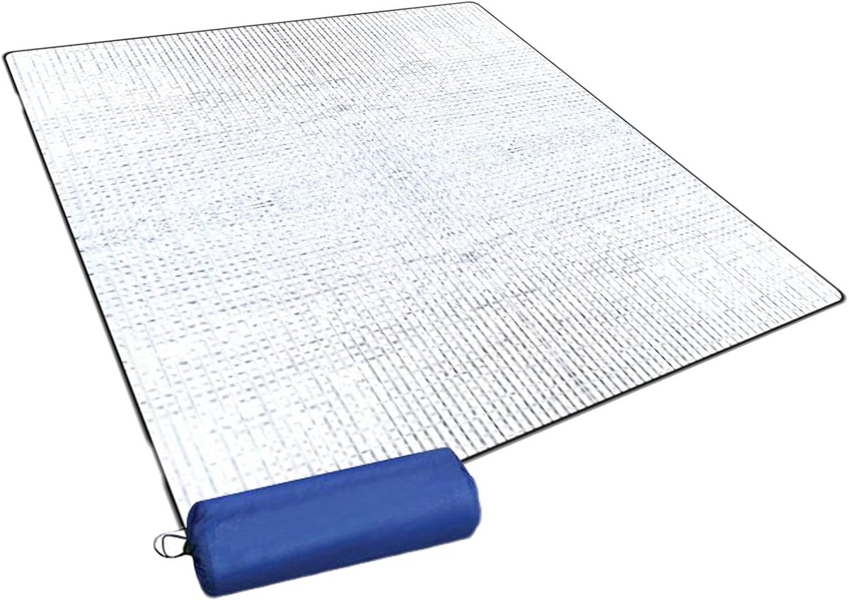 Tent Vloerbeschermer - Isolerende Pad - Kamperen en Picknicken - Dubbelzijdig Aluminiumfolie - 195 x 180 cm - Multicolor